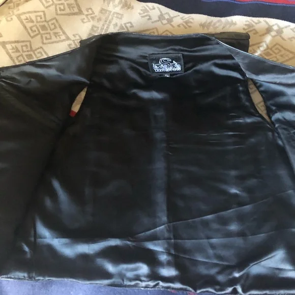 LEATHERKING black 100% leather vest - Picture 13 of 16